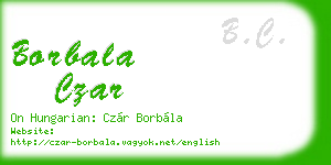 borbala czar business card