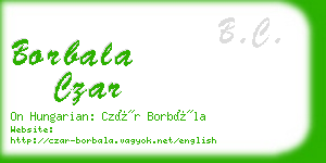 borbala czar business card